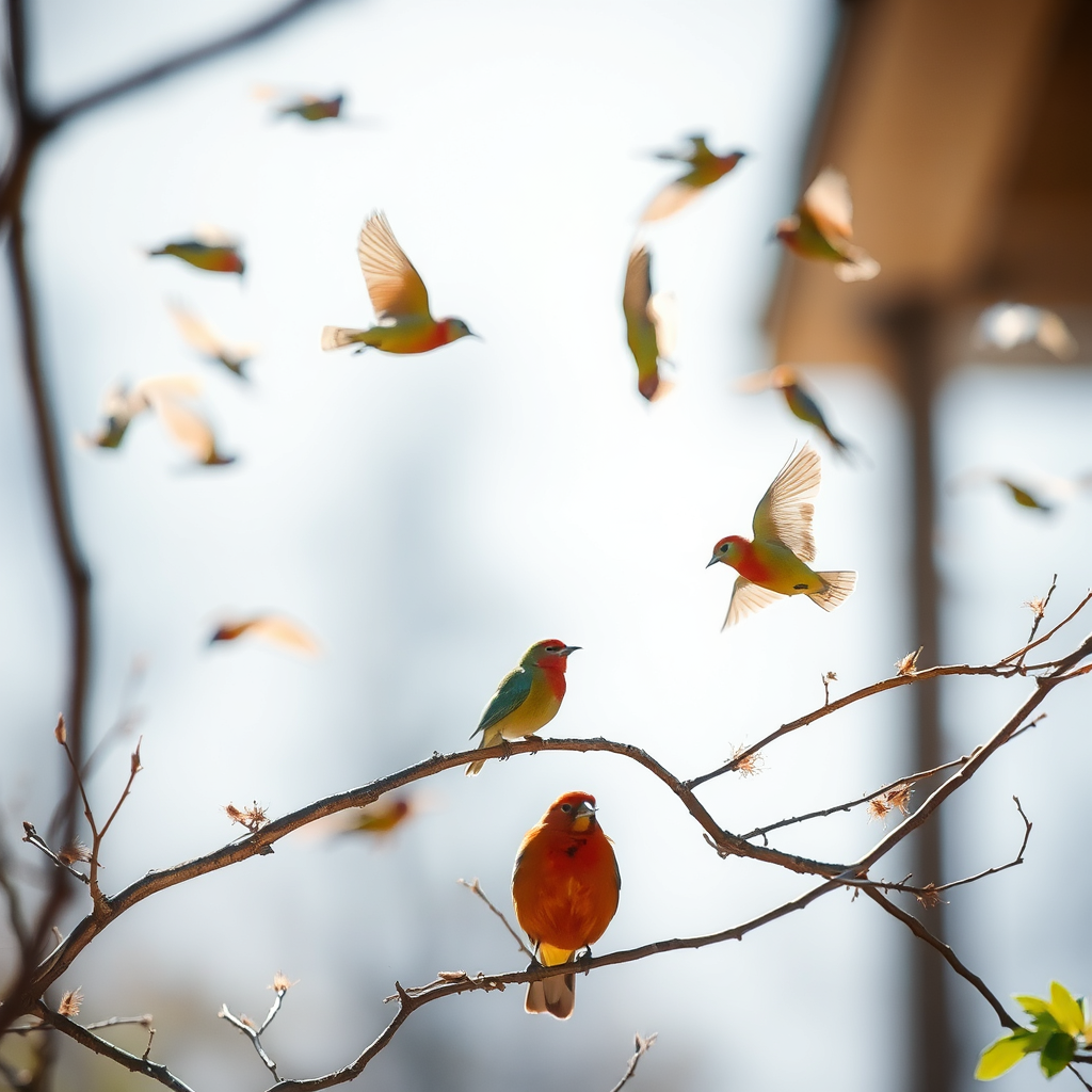 The birds have flown away
To warmer climes.