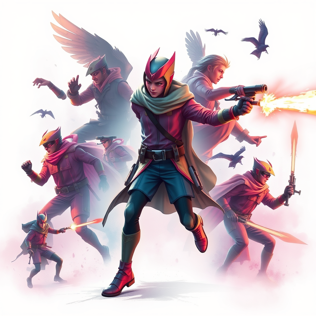 A montage of the Nightingale-like figure taking action and achieving goals.