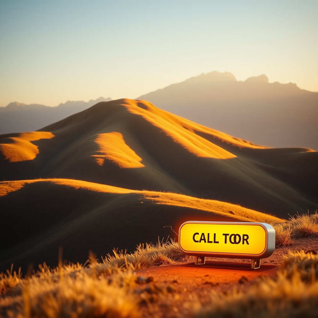 A call-to-action button appearing next to the Hill-like figure.