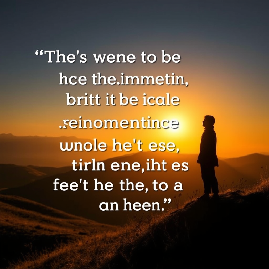 Text overlay of the quote with a thoughtful Hill-like figure.