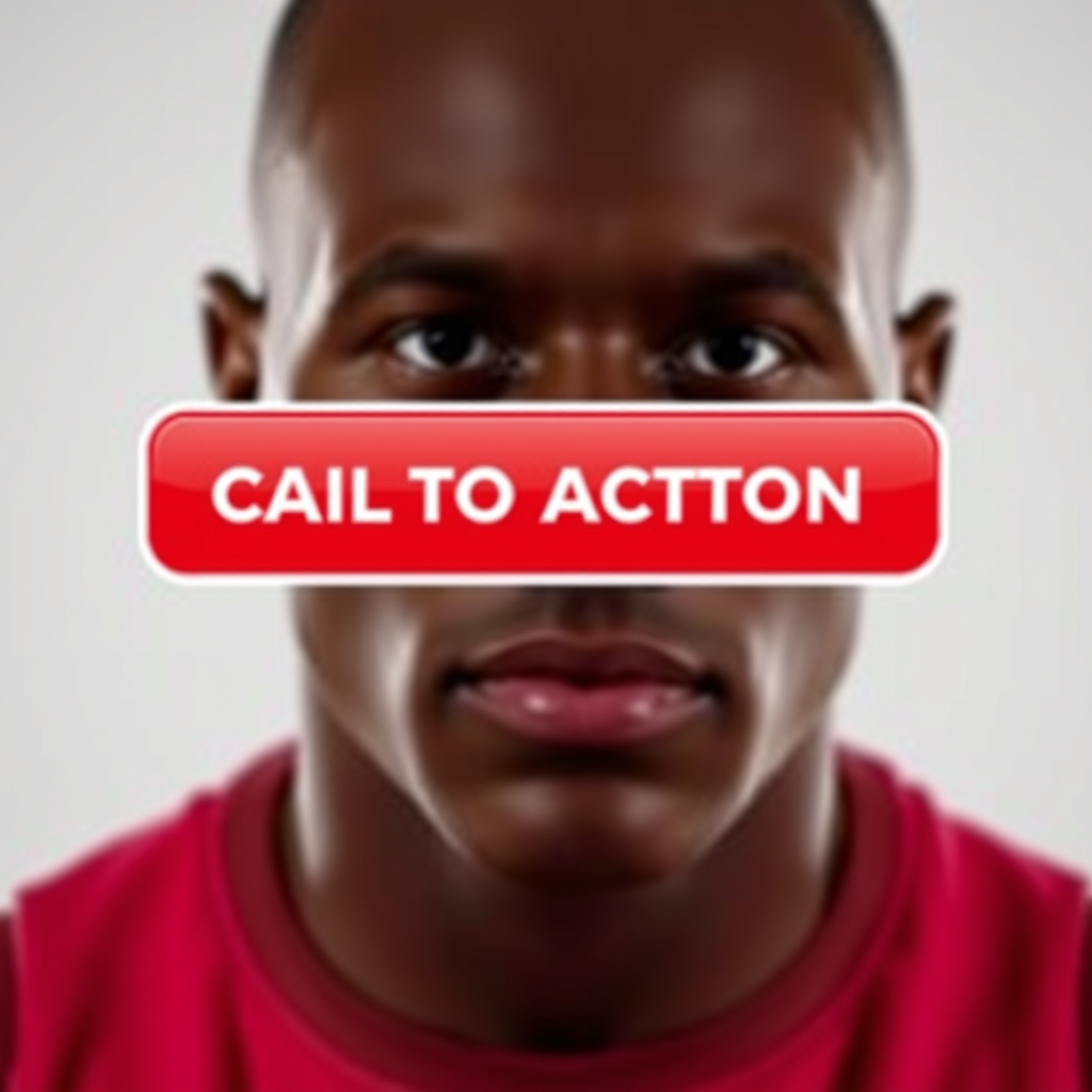 A call-to-action button appearing on the screen near the Jordan-like figure.