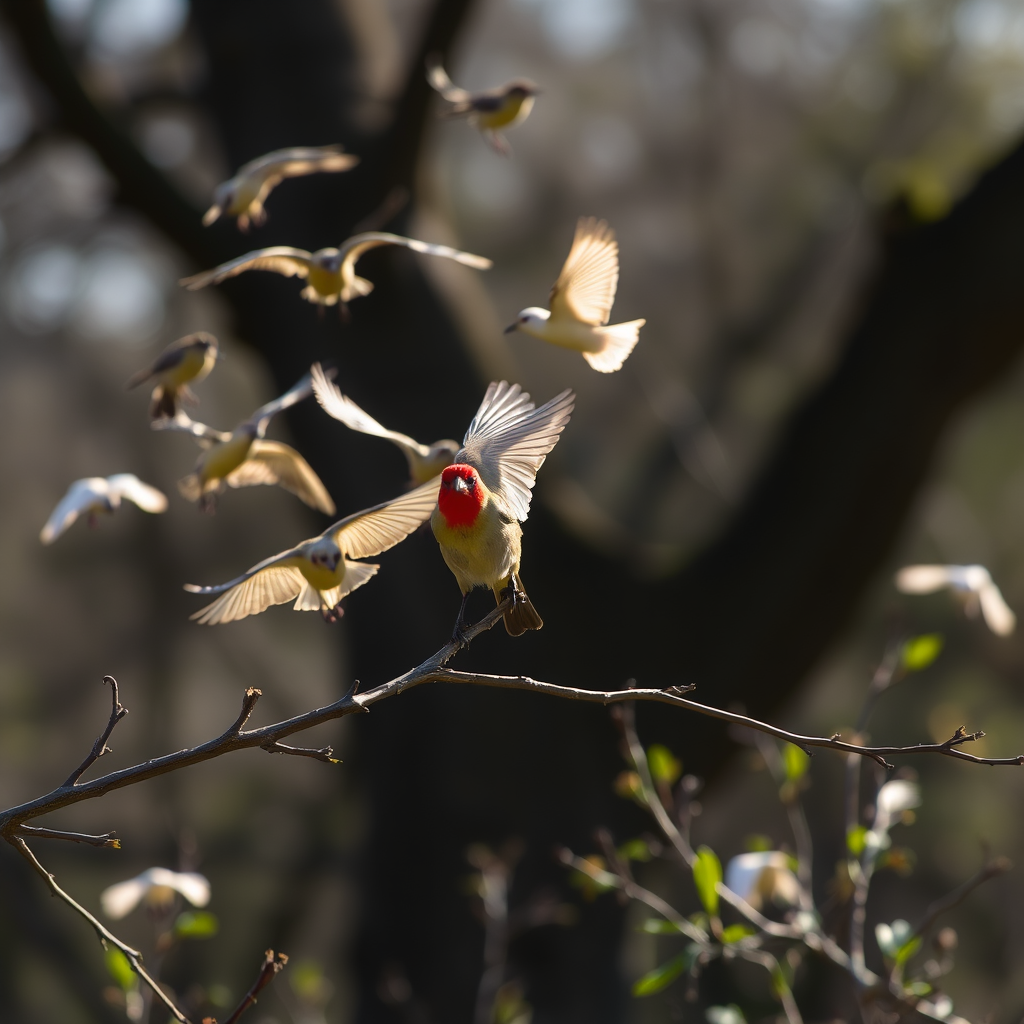 The birds have flown away
To warmer climes.