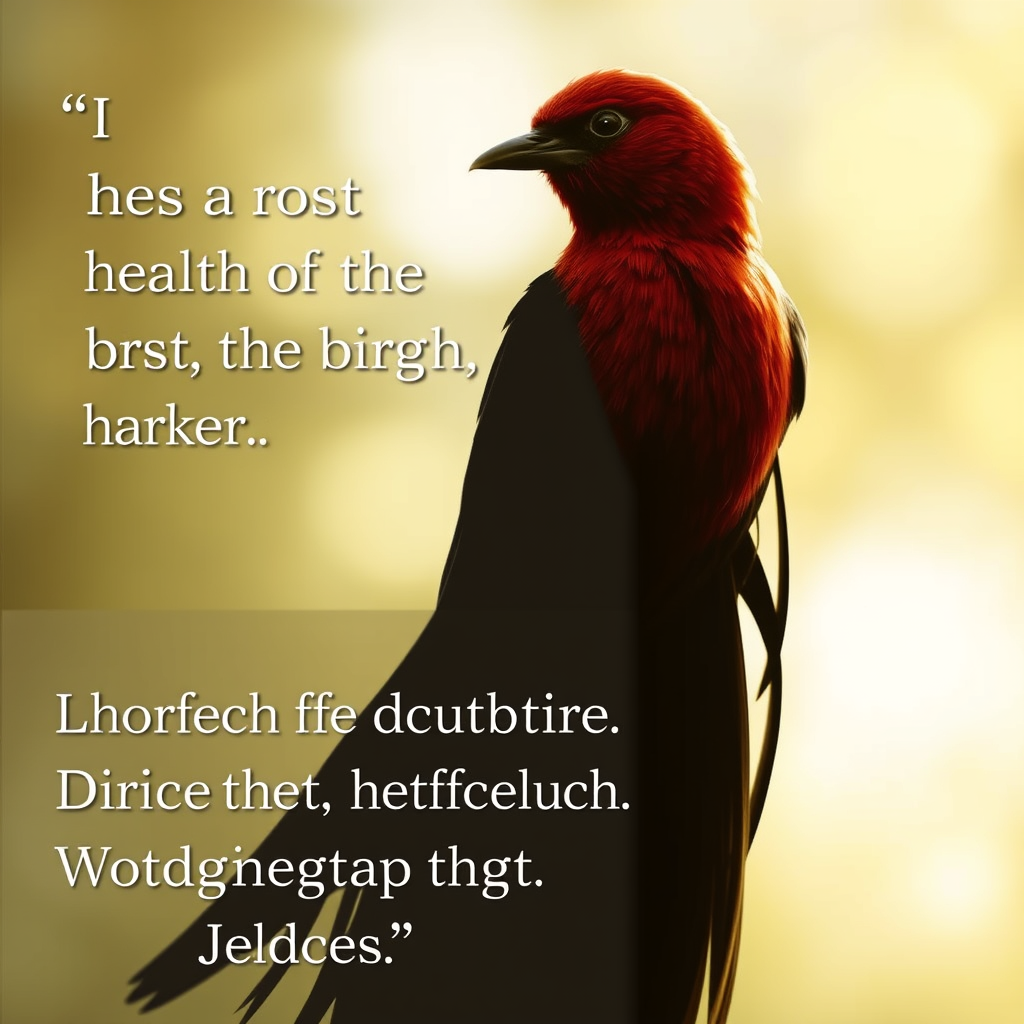 Text overlay of the quote with an image of a determined Nightingale-like figure.