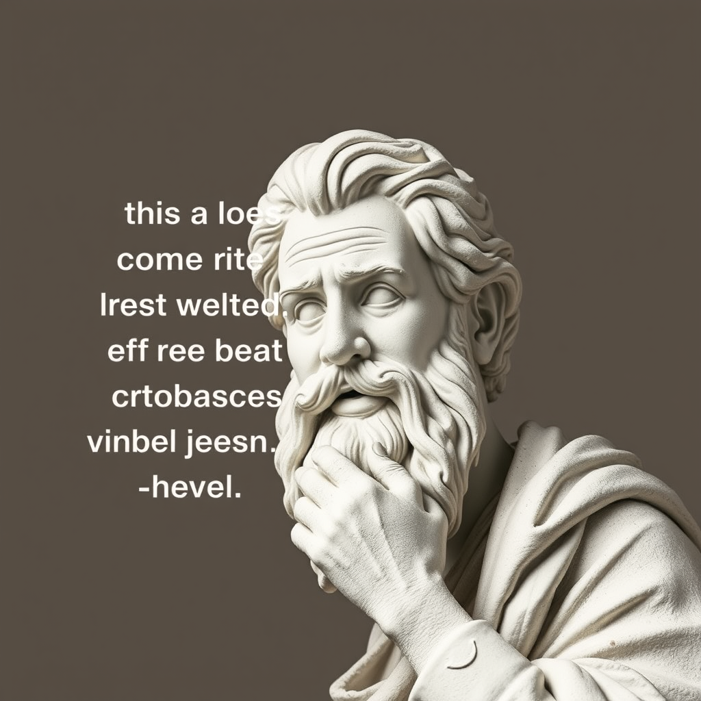 Text overlay of the quote with an image of a thoughtful Socrates-like figure.