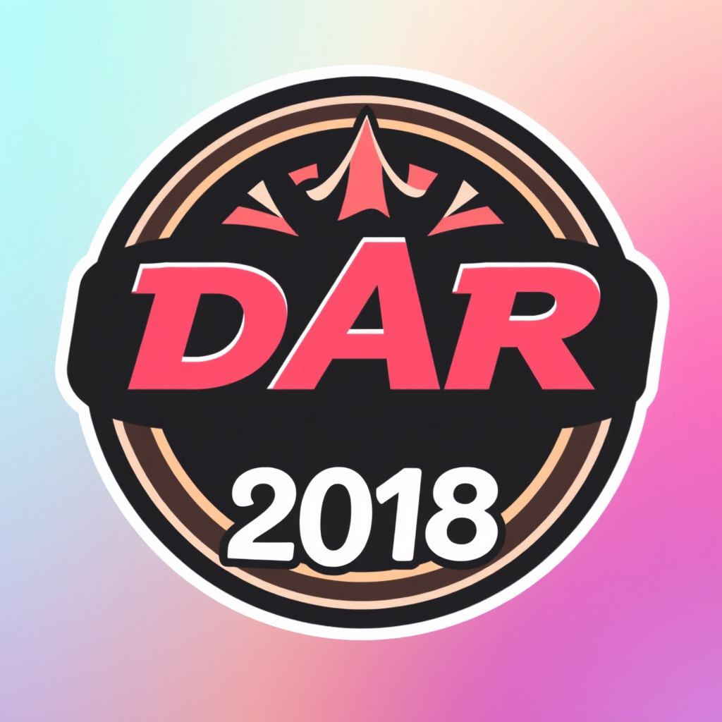 Logo for a website on a transparent background using D A R 2018 Logo for a website on a transparent background using D A R 2018