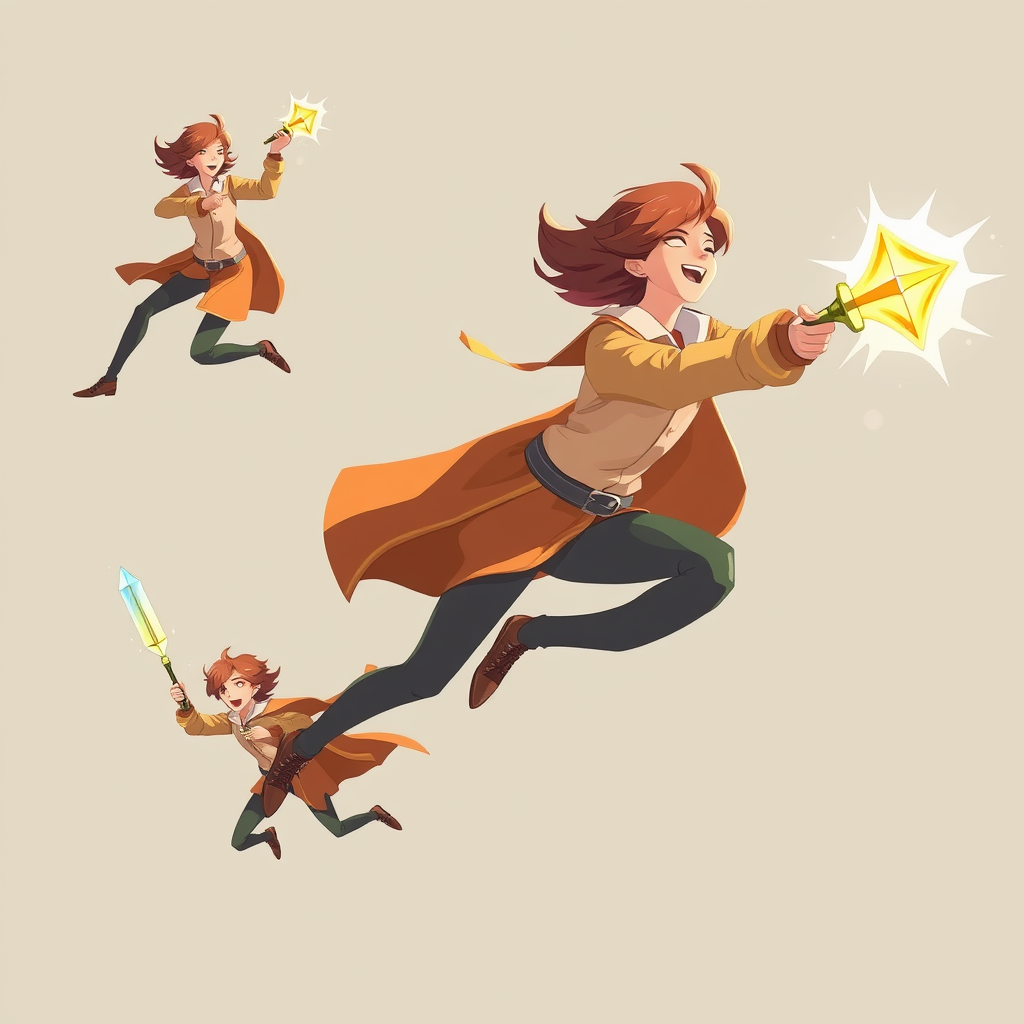 A montage of the Nightingale-like figure taking action and achieving goals.