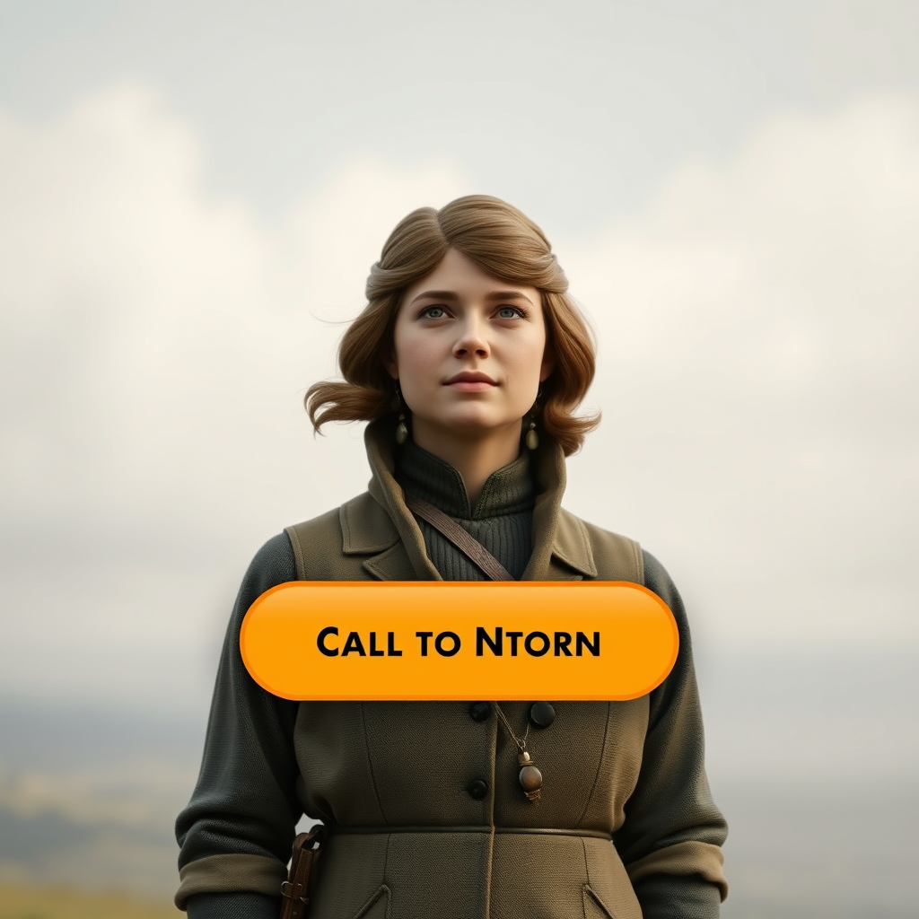 A call-to-action button appearing on the screen near the Earhart-like figure