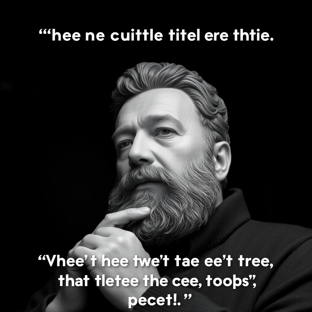 Text overlay of the quote with an image of a thoughtful Iskander-like figure.