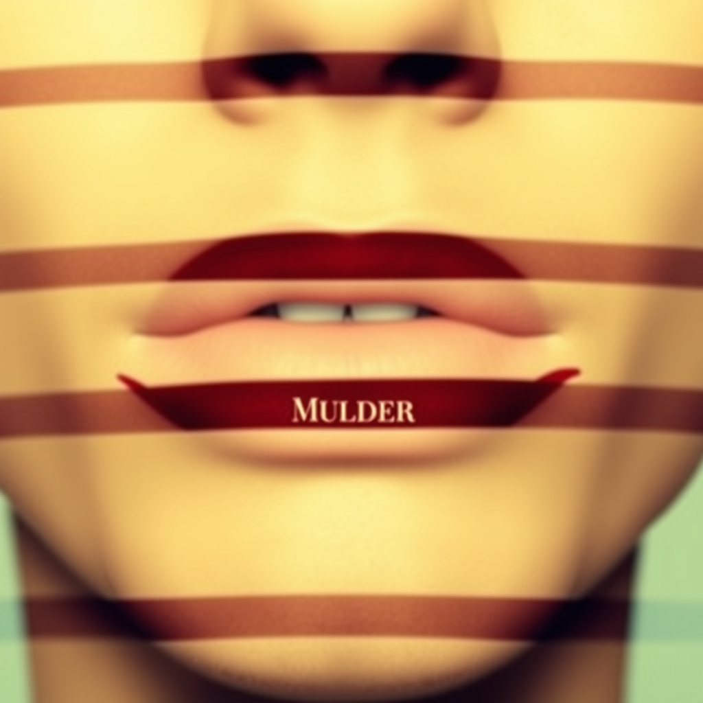 guy with painted lips, realism photography