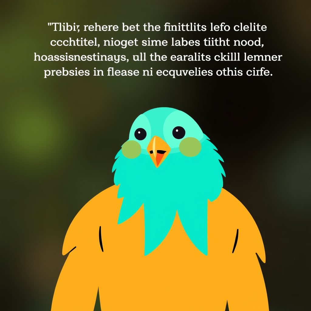 Text overlay of the quote with an image of a determined Nightingale-like figure.