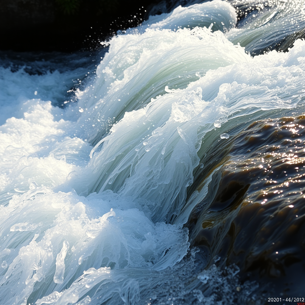 The waters of the fast stream began to roar,