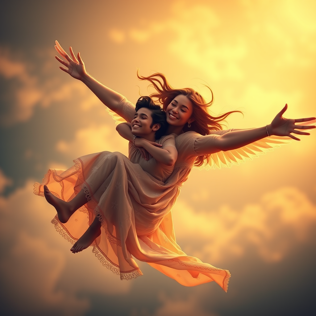 A grown woman finally has a man she loves. She cherishes and nurtures him, flying in bliss on the wings of happiness.