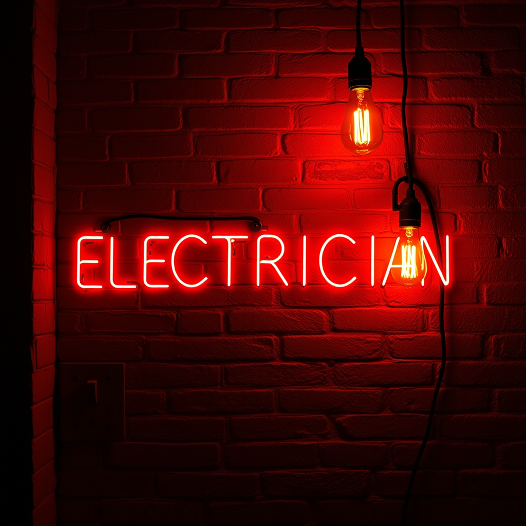 Create a picture of a novice electrician's services, with the following text: affordable services, conscientious work, travel throughout the city and surrounding villages